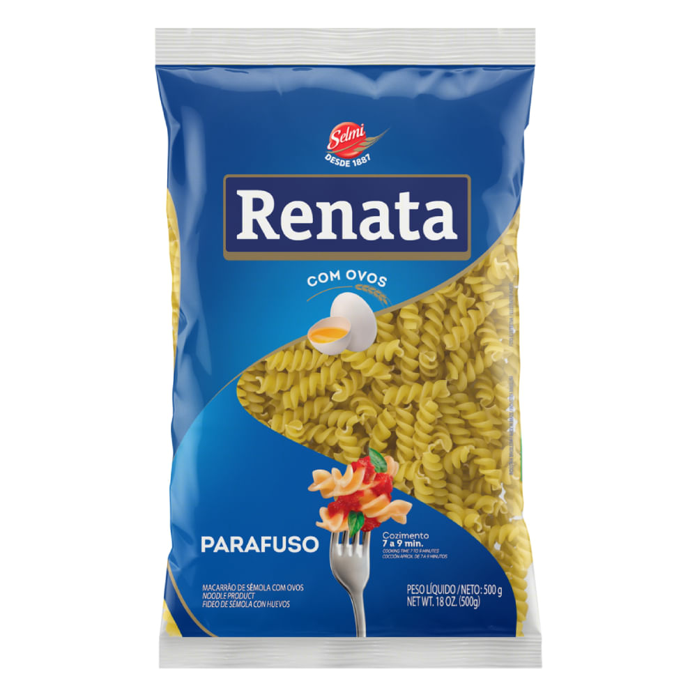 Macarrão com Ovos Parafuso Renata 500g