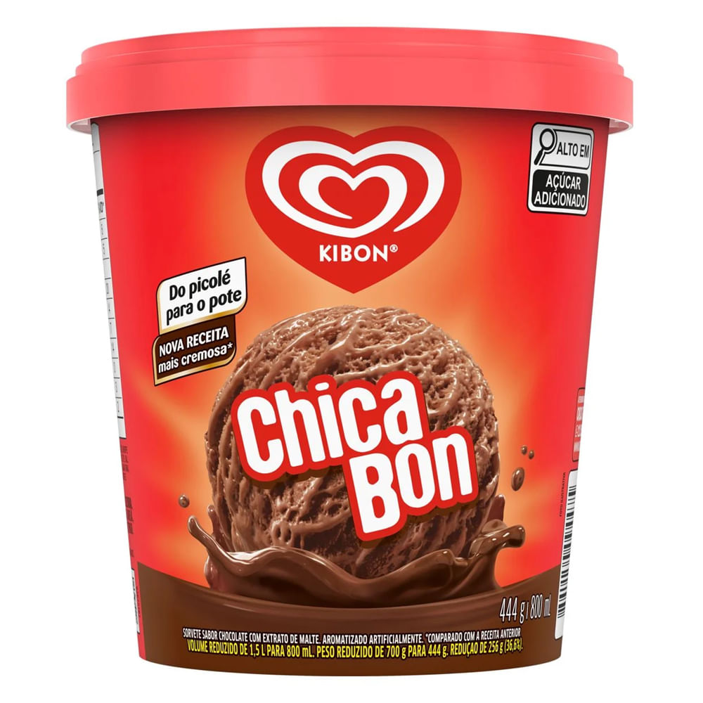 Sorvete Kibon Chicabon Chocolate com Extrato de Malte 800ml
