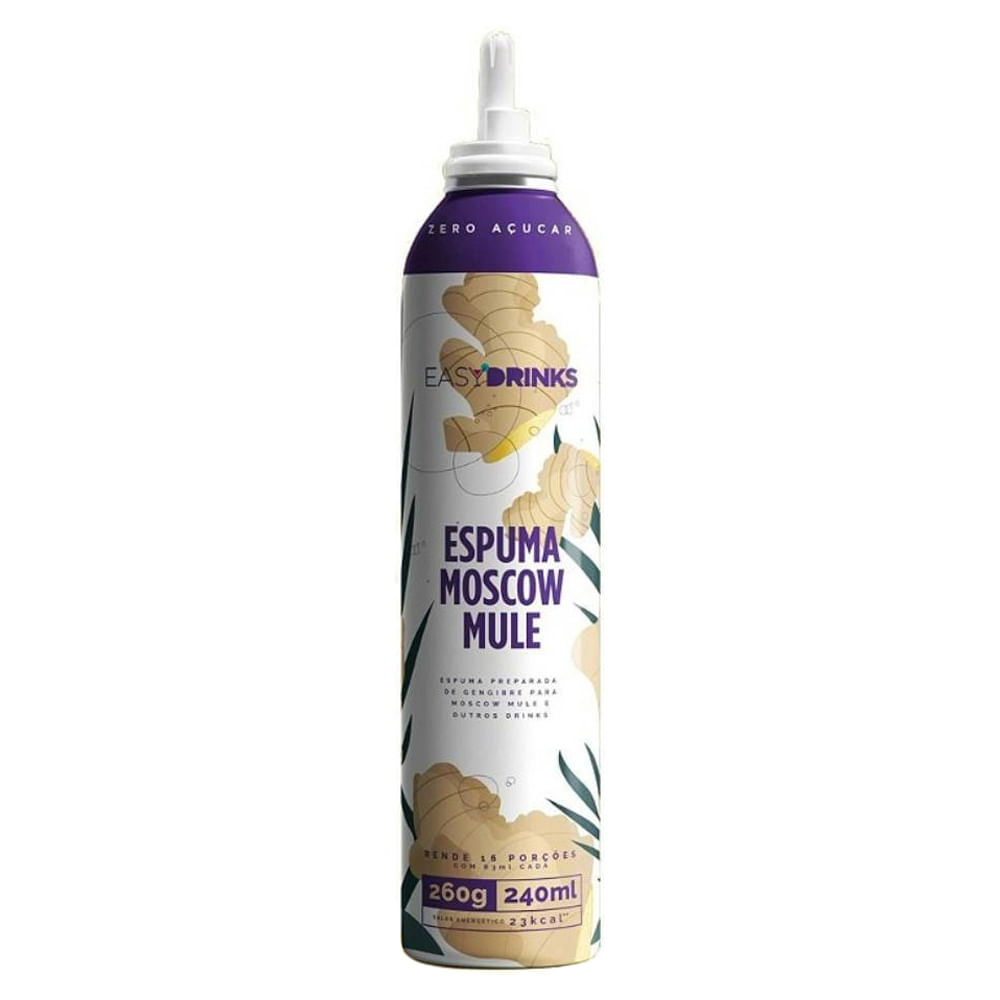 Espuma para Drink Easy Drinks Moscow Mule Zero Açúcar Gengibre 260g