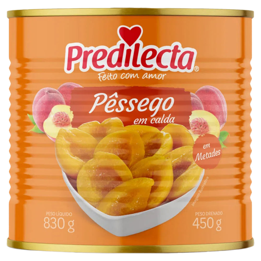 Pêssego em Calda Predilecta Lata 450g