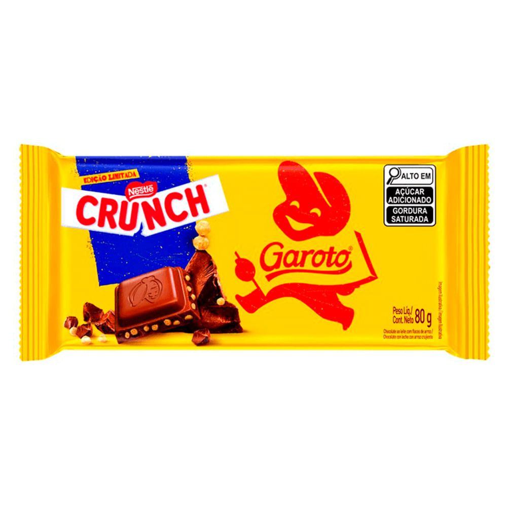Chocolate em Barra Garoto Crunch e 80g