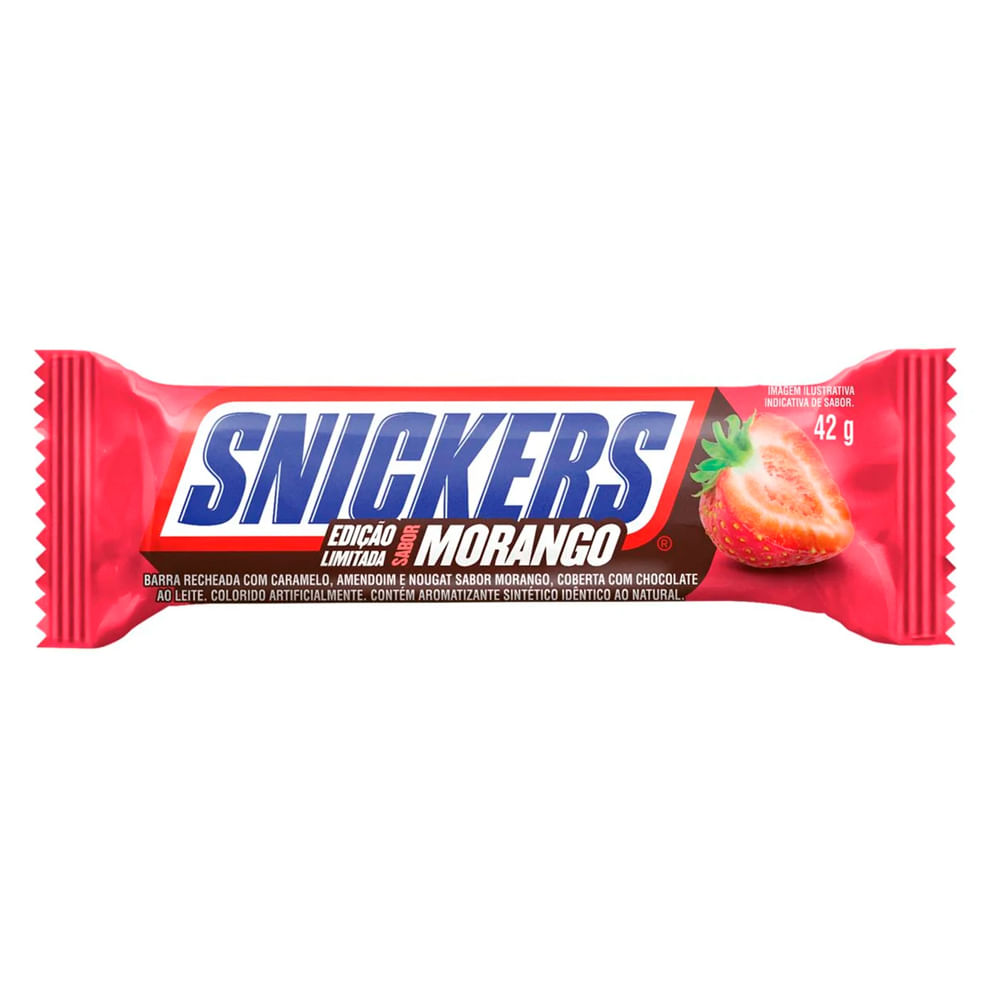 Chocolate Snickers Ao Leite com Morango 42g
