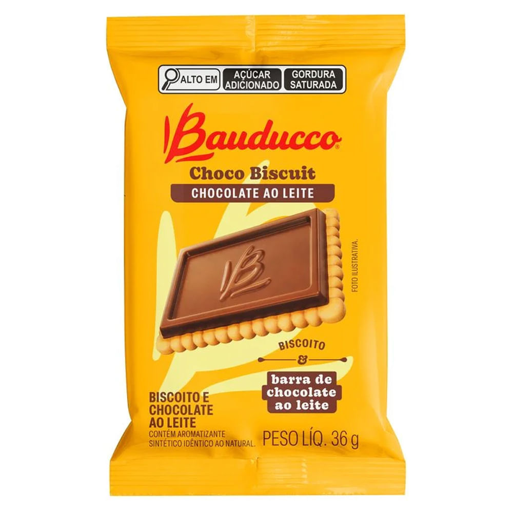Biscoito Recheado Bauducco Chocobiscuit ao Leite 36g