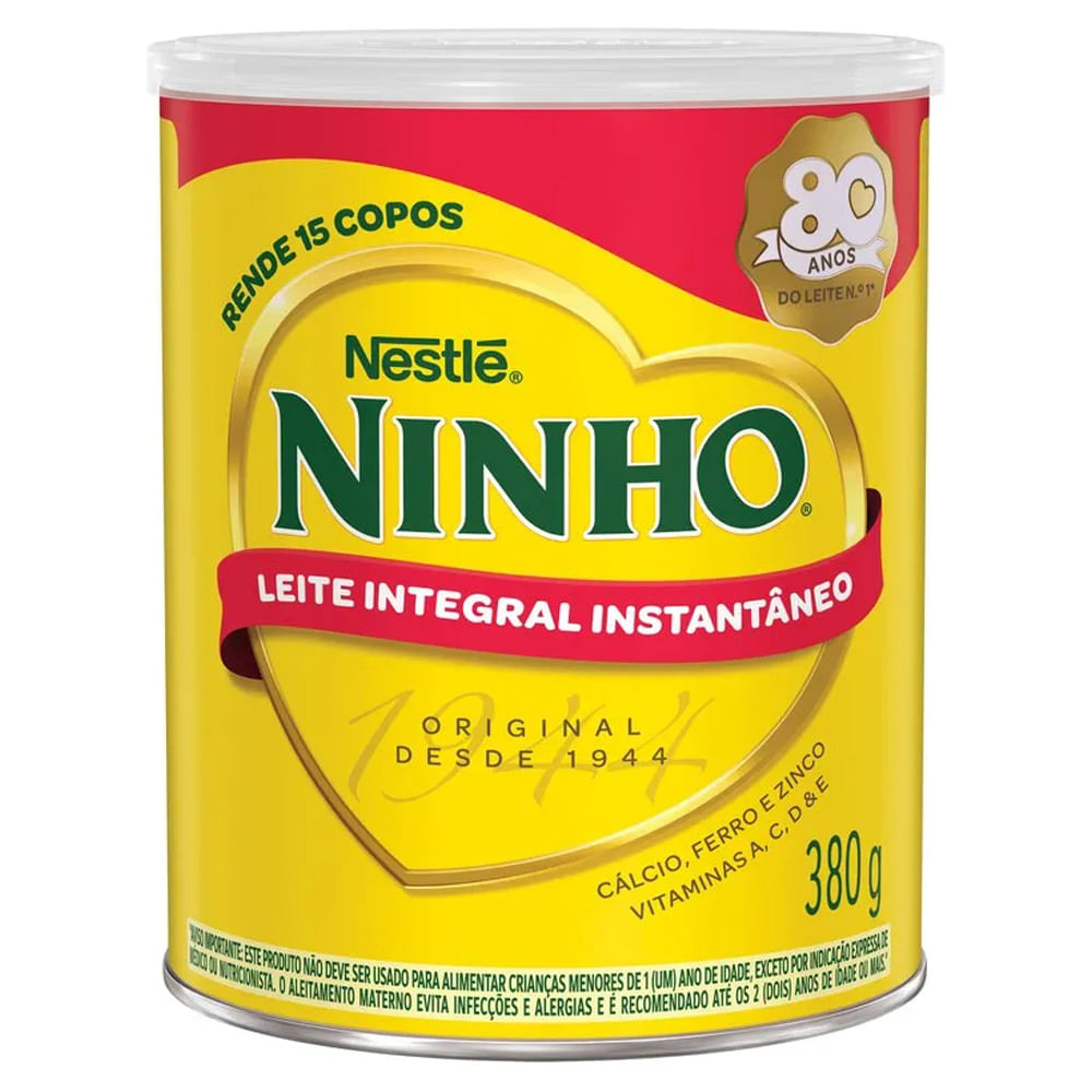 Leite em Pó Ninho Instantâneo Integral Lata 380g