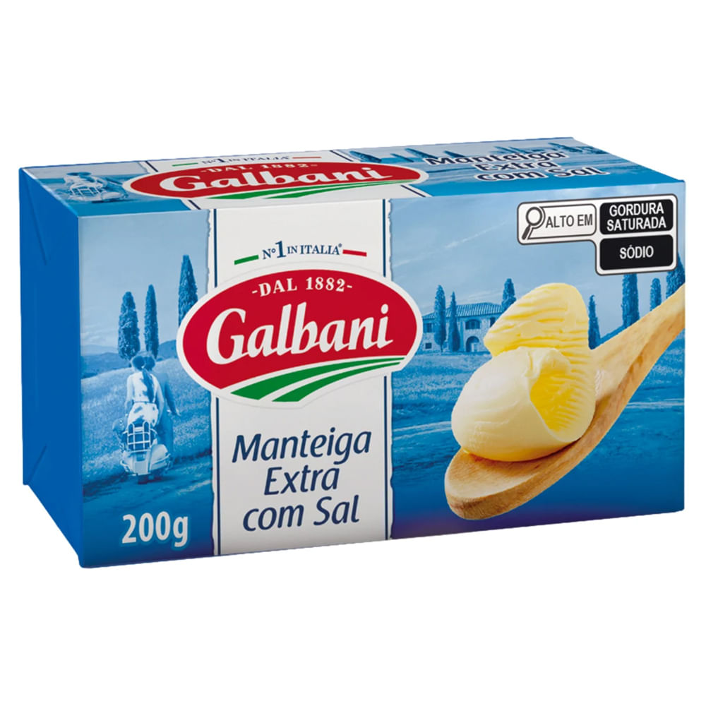 Manteiga Galbani Extra com Sal Tablete 200g