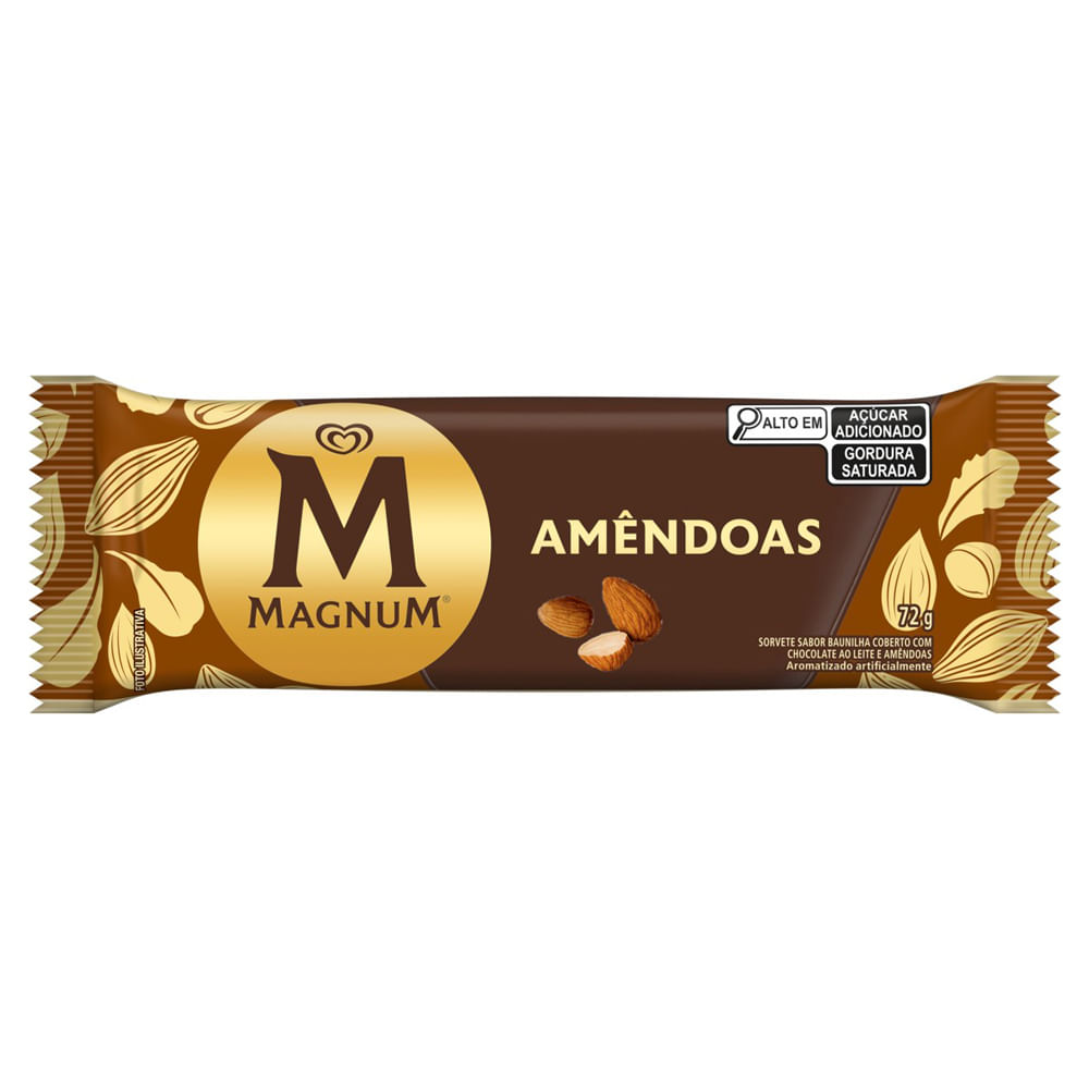 Picolé Kibon Magnum Amêndoas 72g