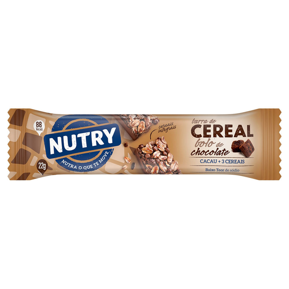 Barra de Cereal Nutry Bolo de Chocolate 22g