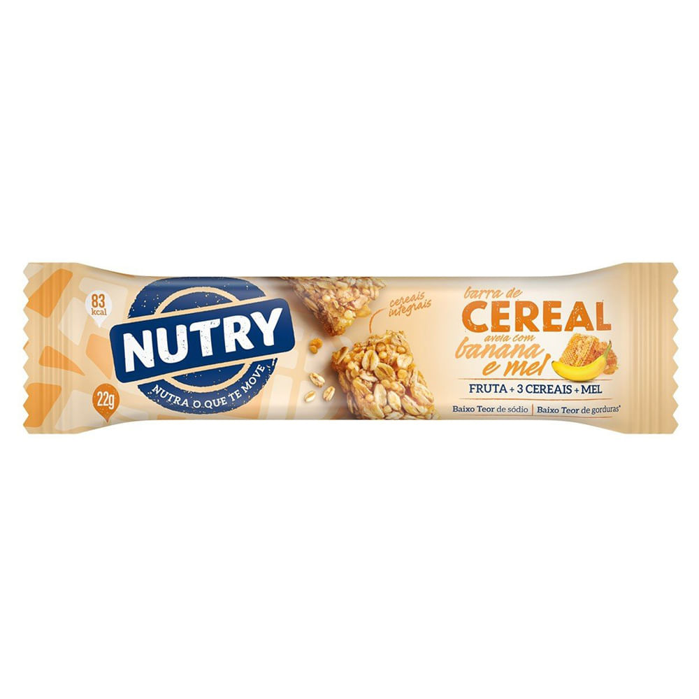 Barra de Cereal Nutry Aveia, Banana e Mel 22g