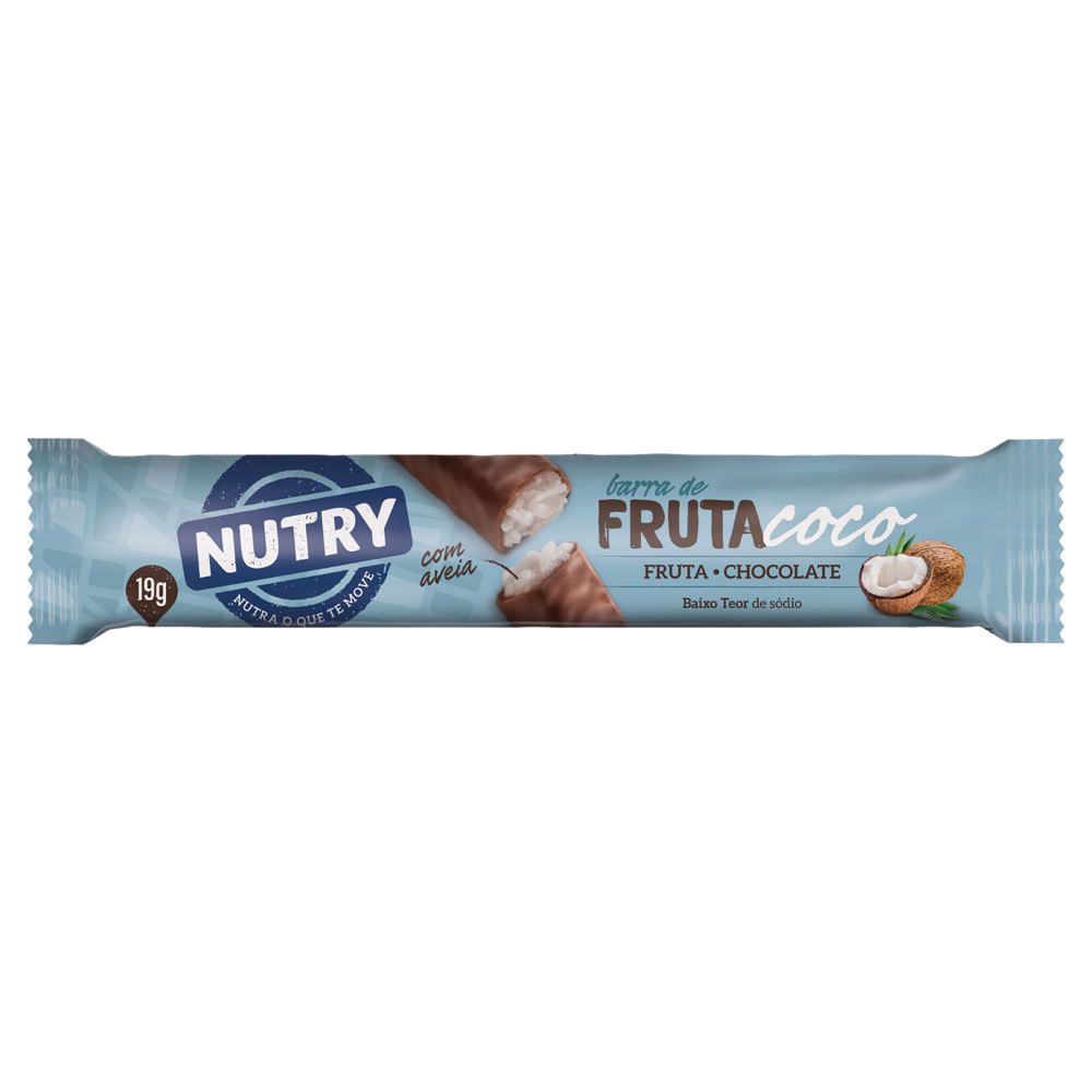 Barra de Cereal Nutry Fruta Coco e Chocolate 19g