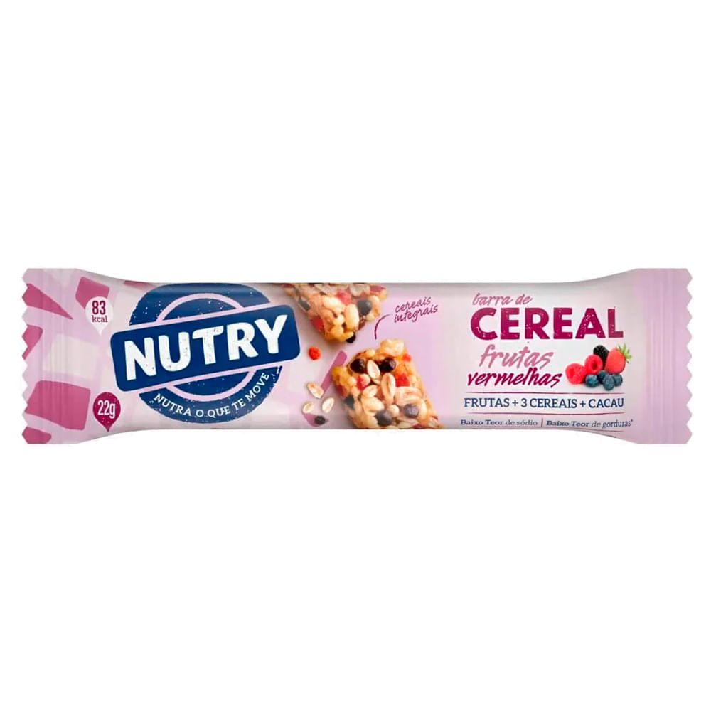 Barra de Cereal Nutry Frutas Vermelhas 22g