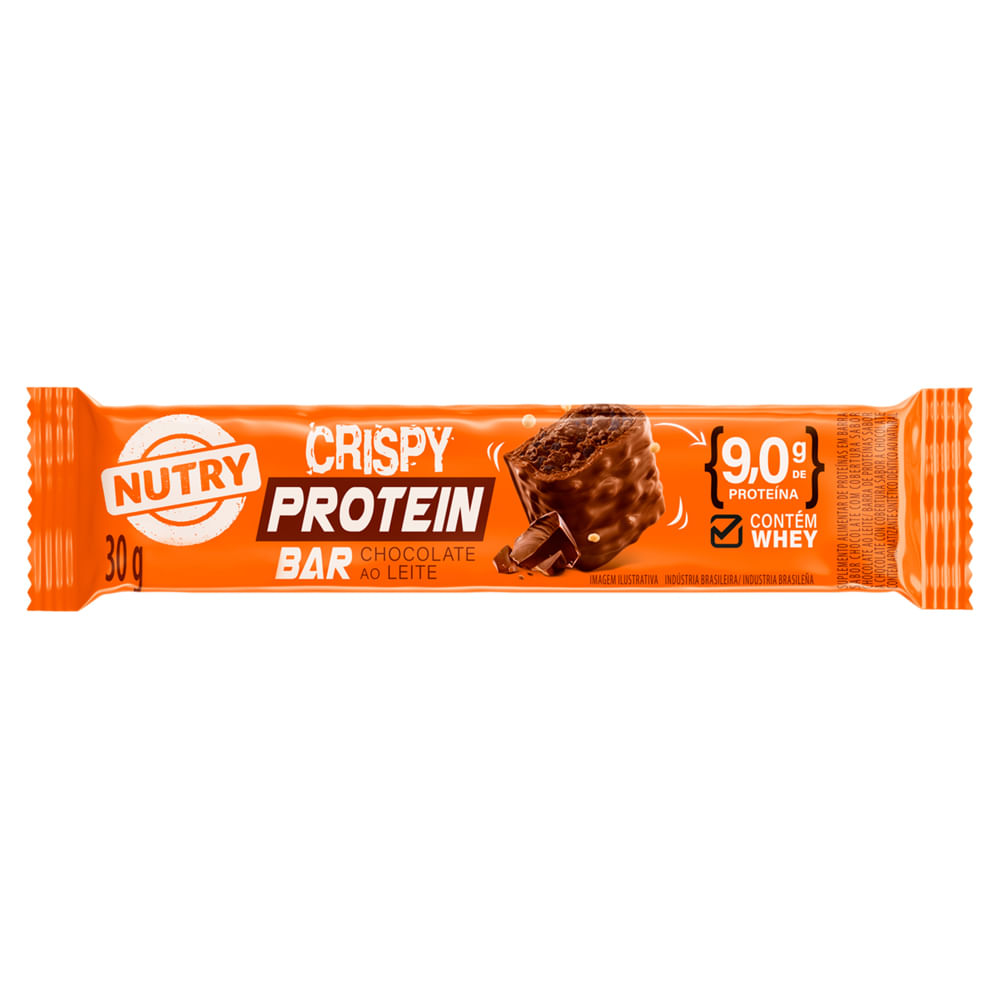 Barra de Proteína Nutry Crispy Protein Bar Chocolate Ao Leite 30g