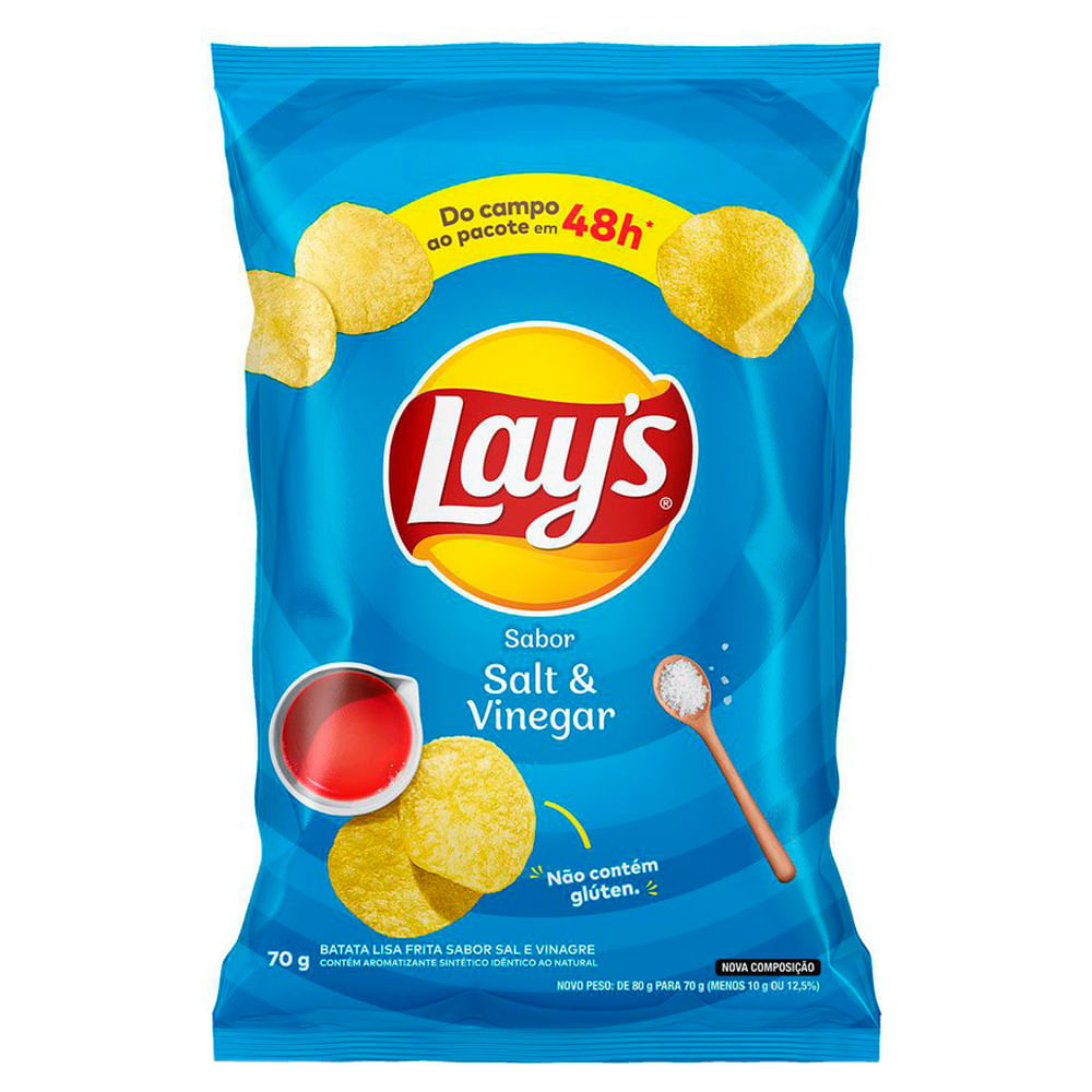 Batata Chips Lay's Sal e Vinagre 70g