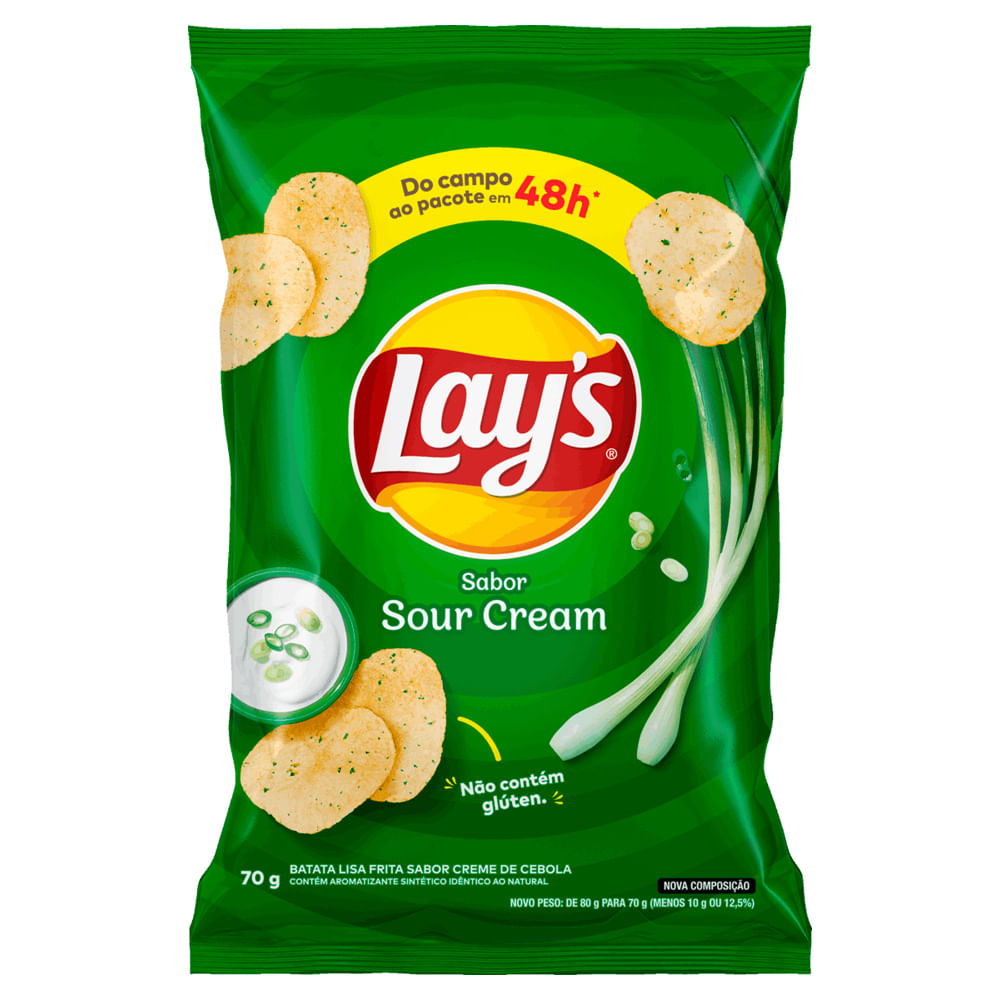 Batata Chips Lay's Sour Cream 70g