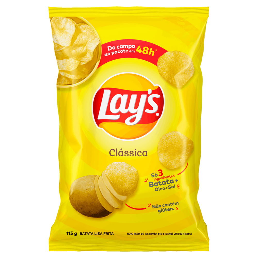 Batata Chips Lay's Clássica 115g