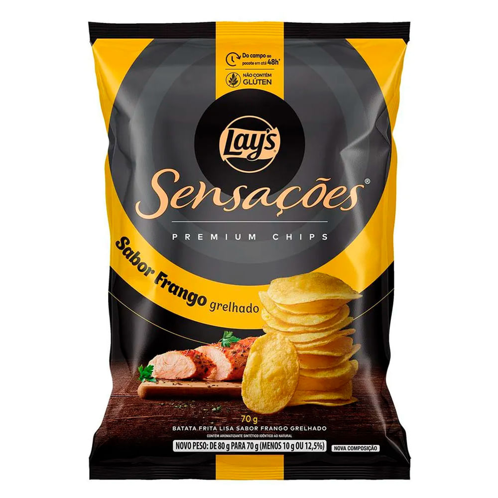 Batata Chips Lay's Sensações Frango Grelhado 70g