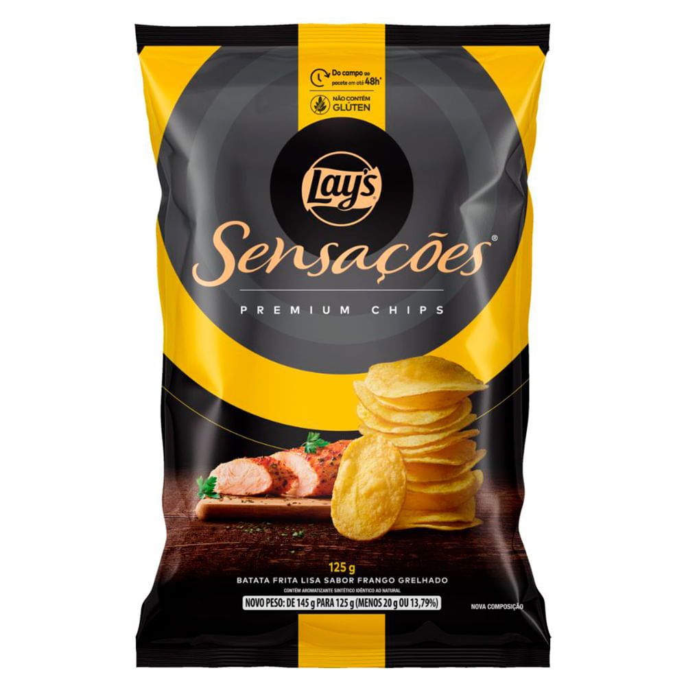 Batata Chips Lay's Sensações Frango Grelhado 125g