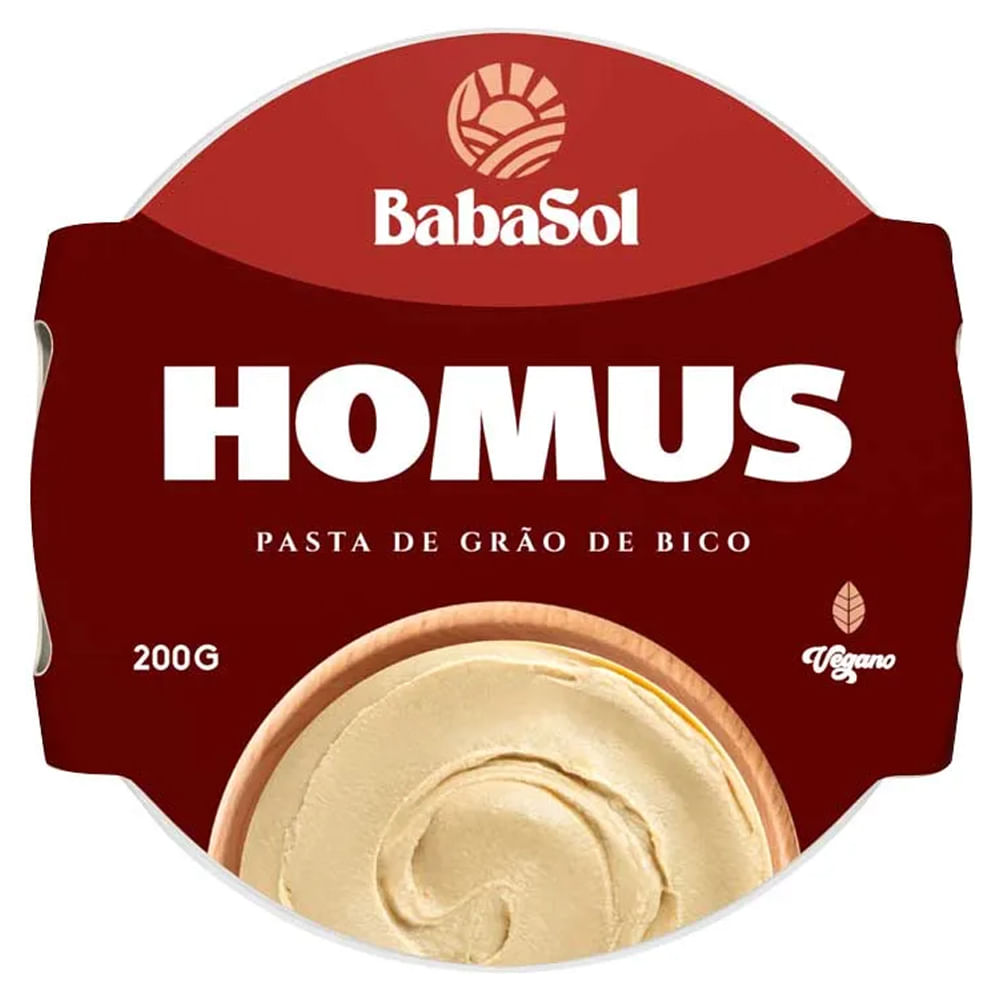 Pasta de Grão de Bico Baba Sol Homus Tradicional 200g