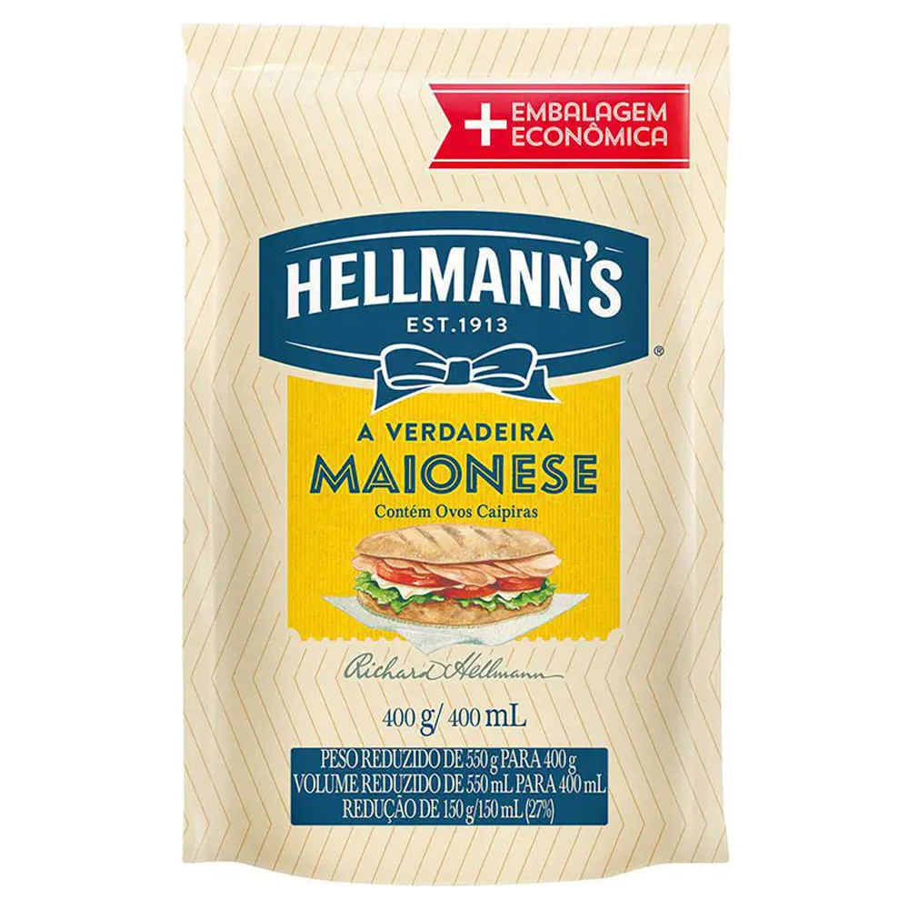 Maionese Hellmann's Tradicional Sachê 400g