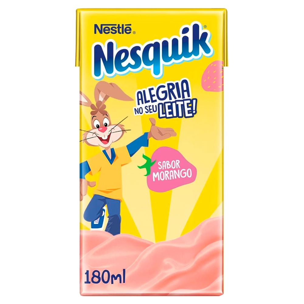 Achocolatado Líquido Nesquik Morango 180ml