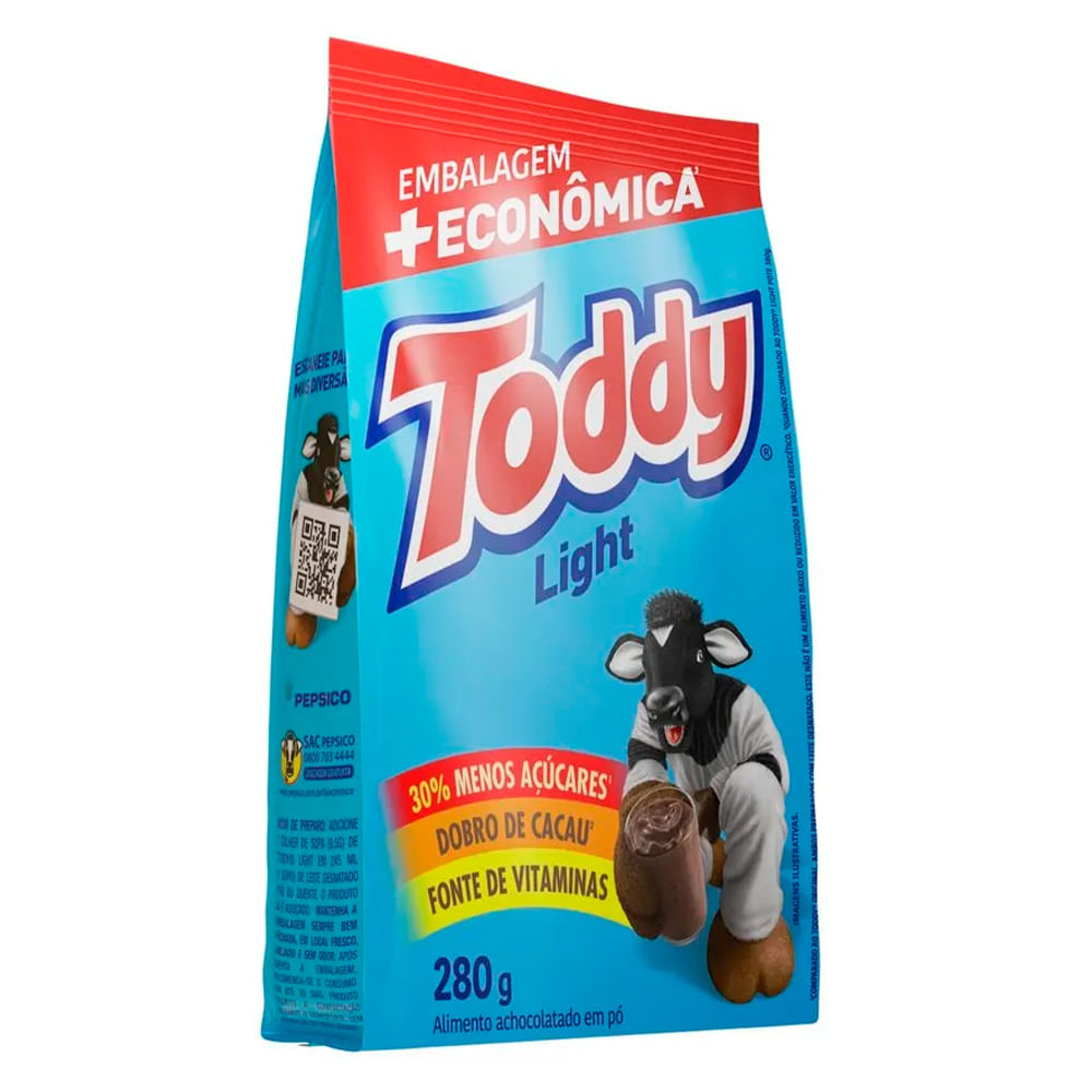 Achocolatado em Pó Toddy Light Pacote 280g