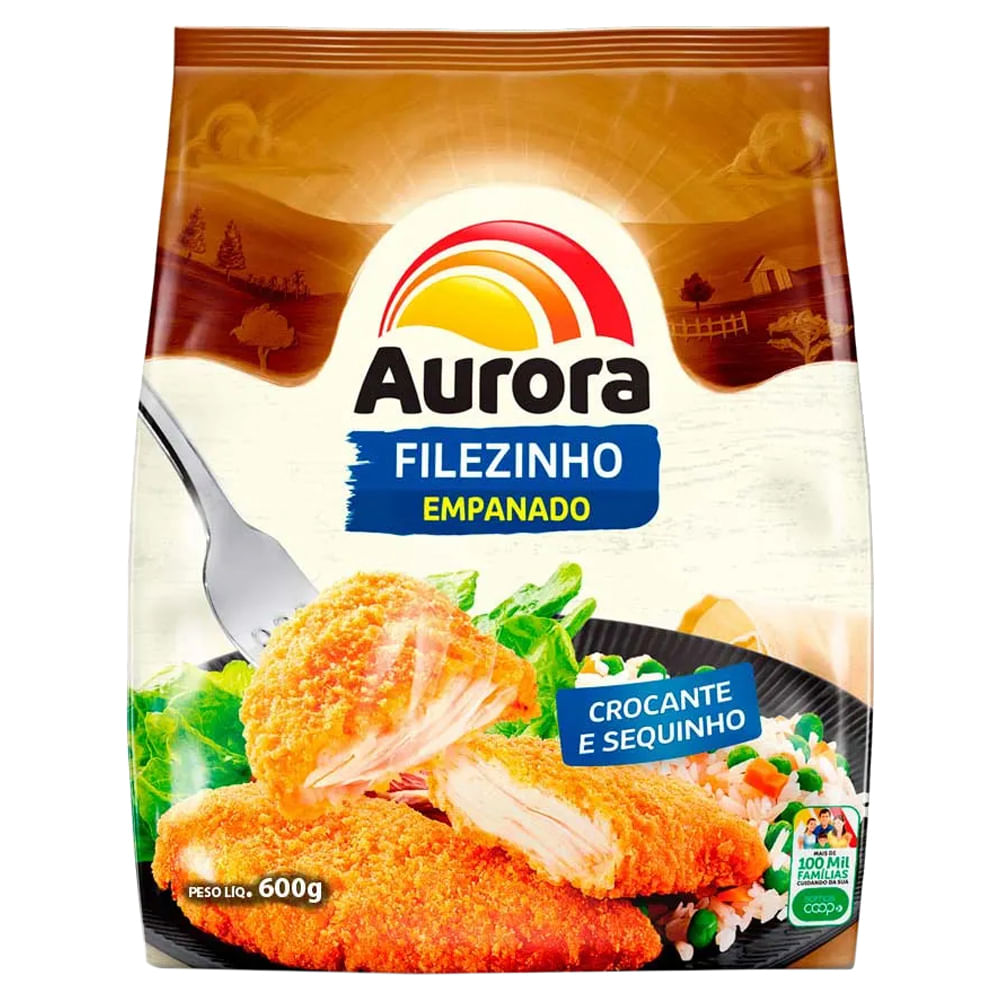 Filezinho de Frango Aurora Empanado 275g
