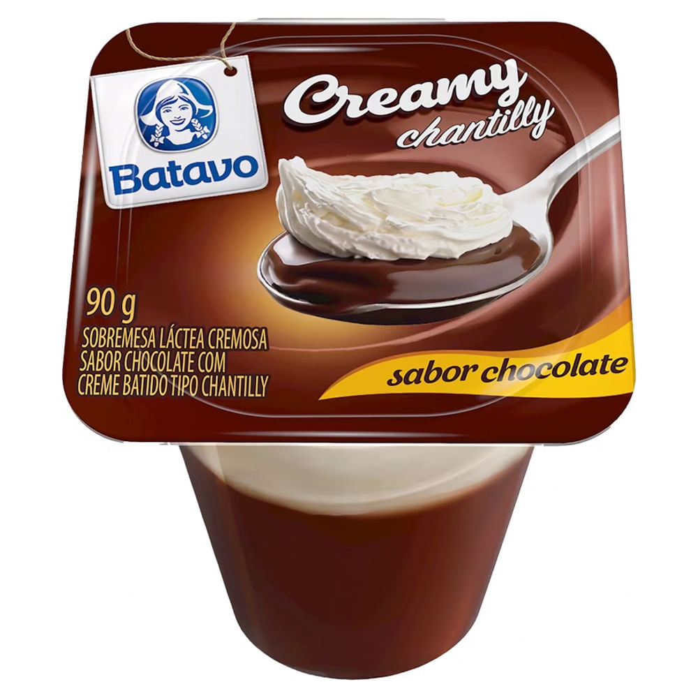 Sobremesa Láctea Batavo Creamy Chantilly Chocolate 90g