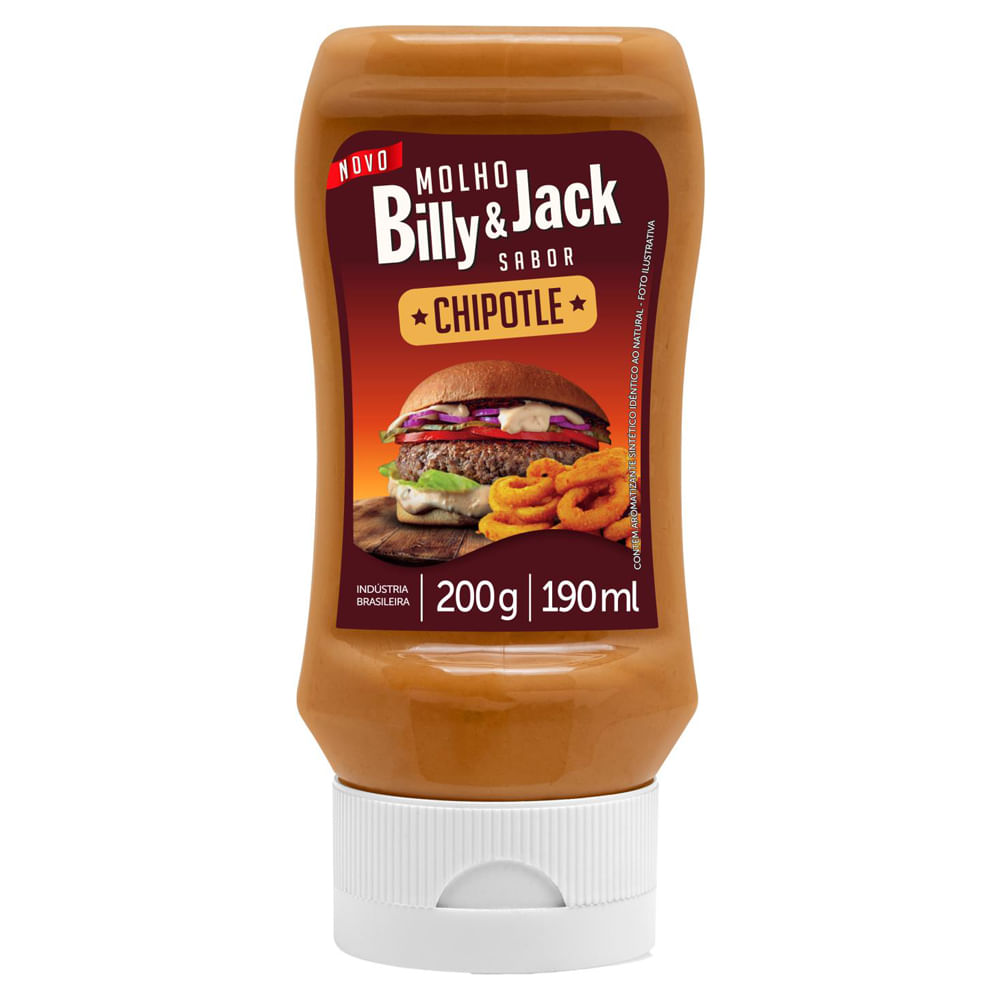 Molho de Pimenta Kisabor Billy & Jack Chipotle 200g