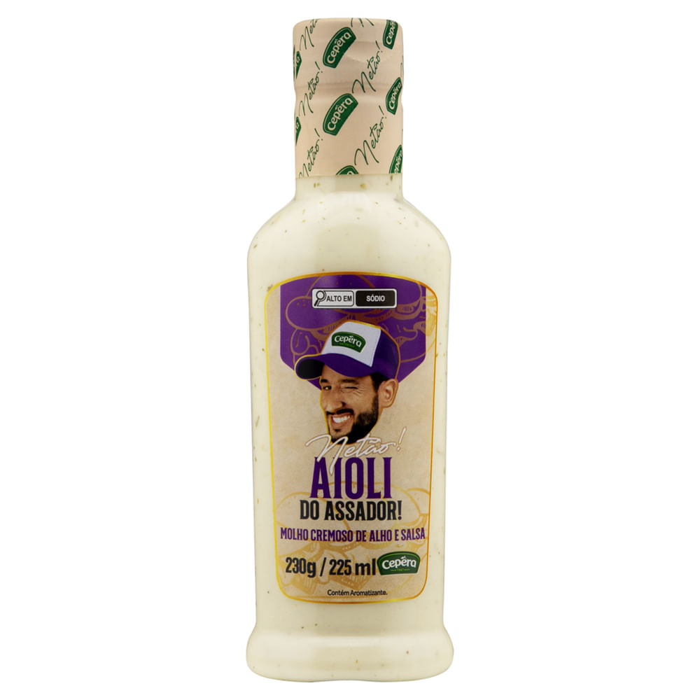 Molho de Alho Cepêra Netão Aioli do Assador! 225ml
