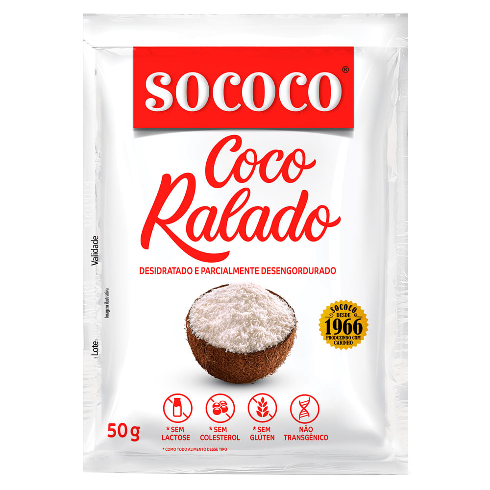 Coco Ralado Sococo Desidratado 50g