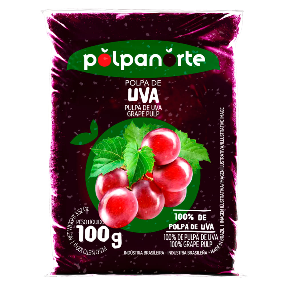 Polpa de Uva Polpanorte 100g