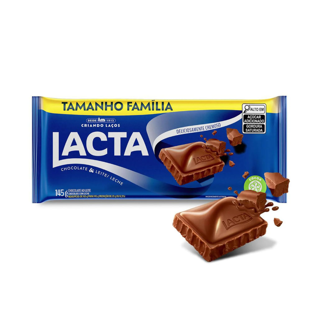 Chocolate ao Leite Lacta 145g