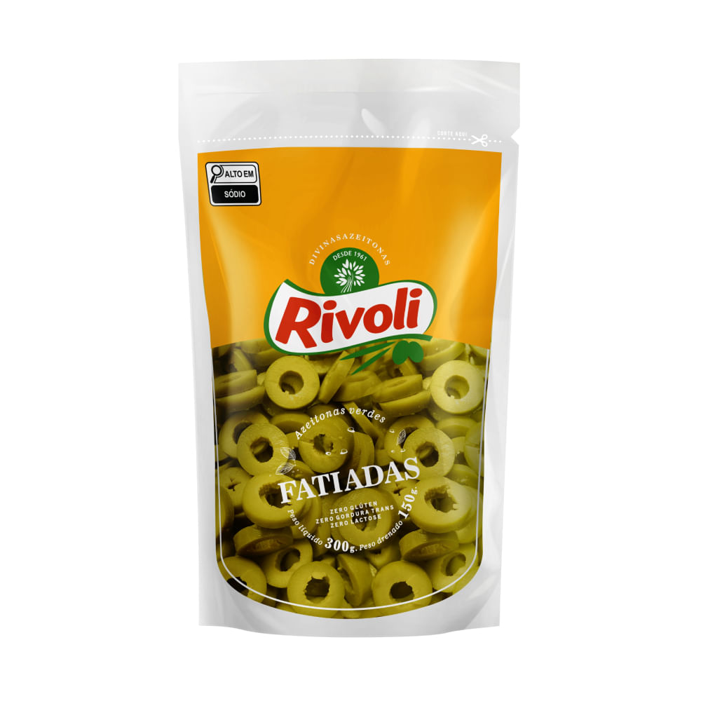 Azeitona Verde Rivoli Fatiada Sachê 150g