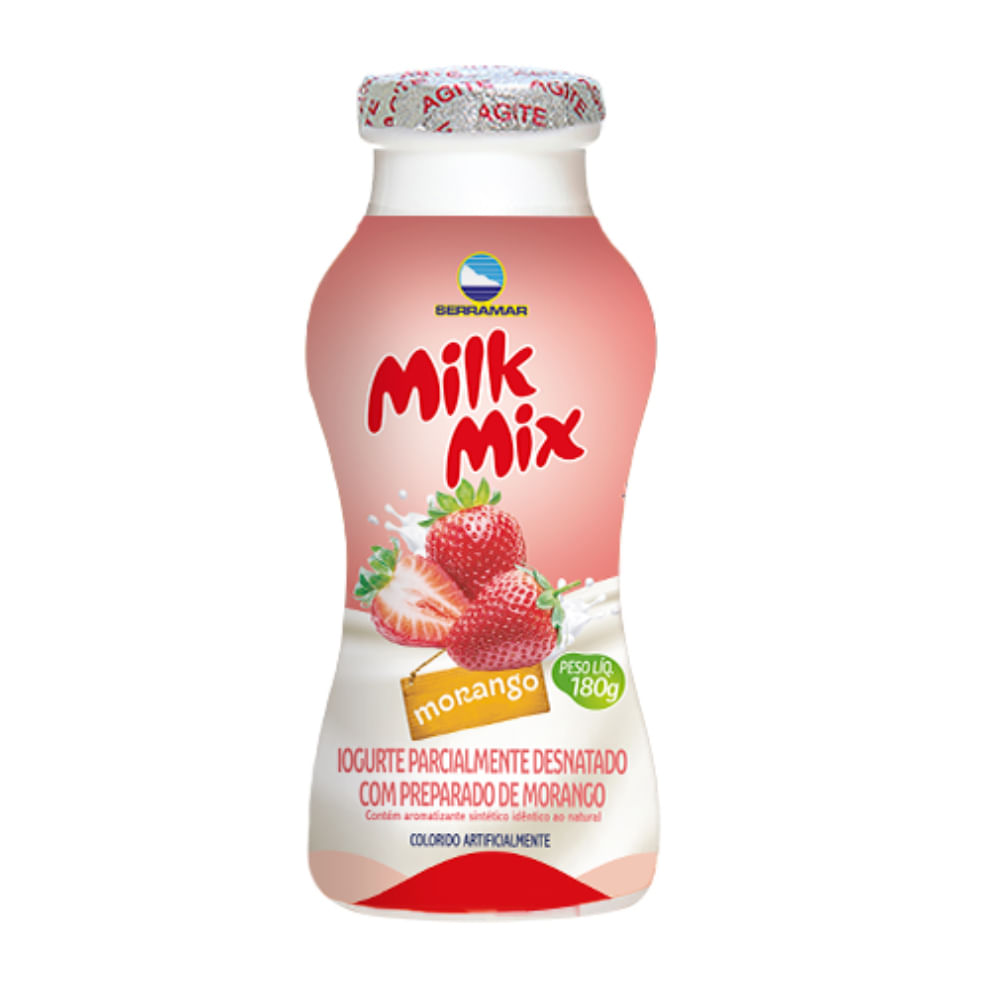 Iogurte Morango Milk Mix 180g