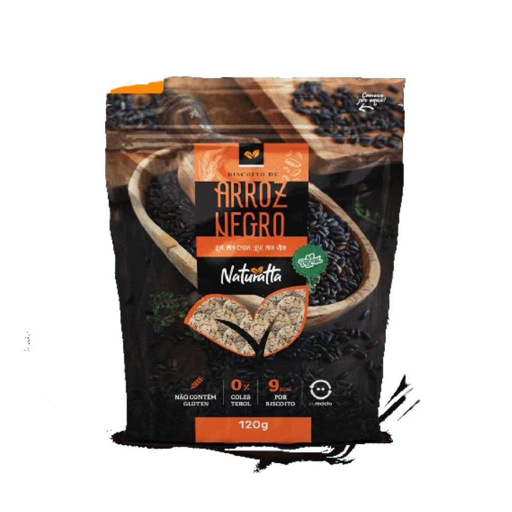 Biscoito de Arroz Negro Naturatta 90g
