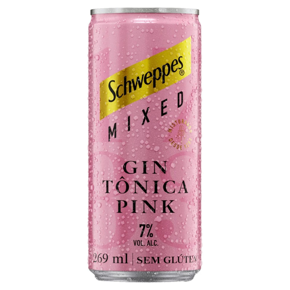 Gin Tônica Pink Mixed Schweppes 269ml