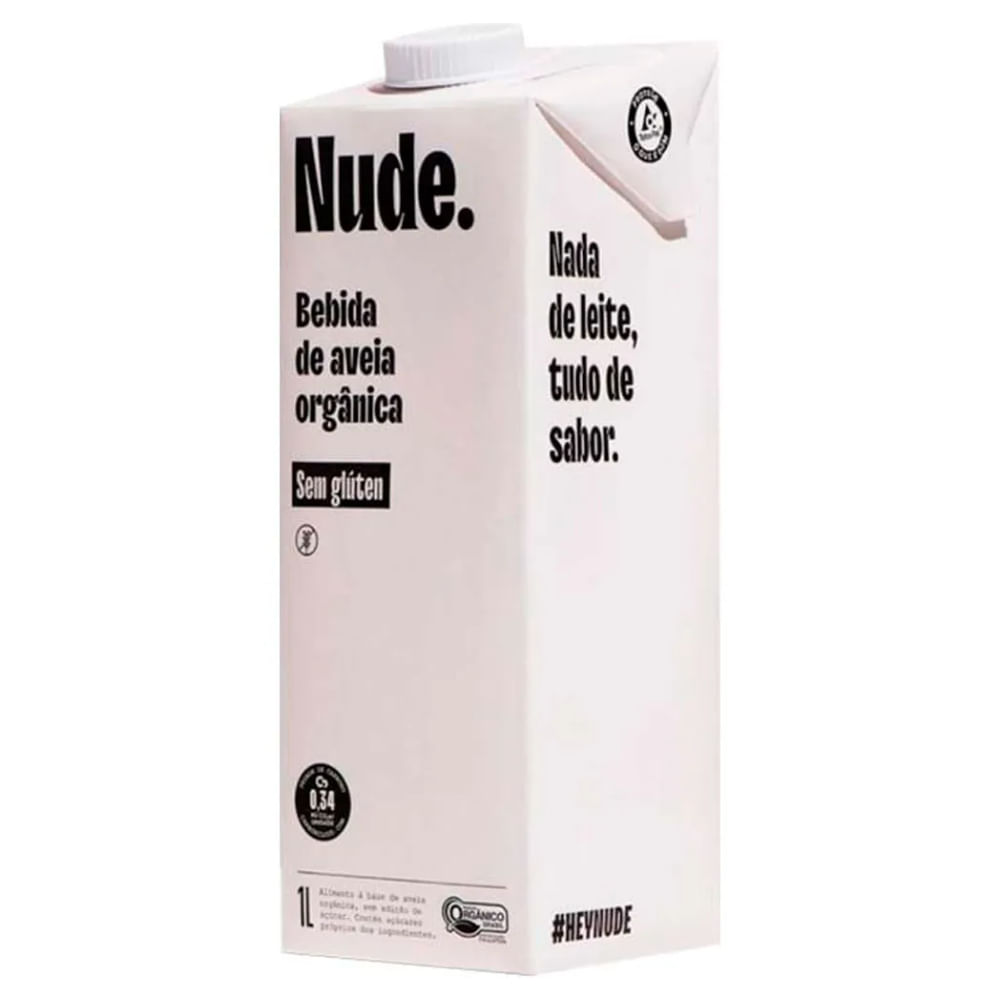 Bebida de Aveia Orgânica sem Glutén Nude 1 Litro