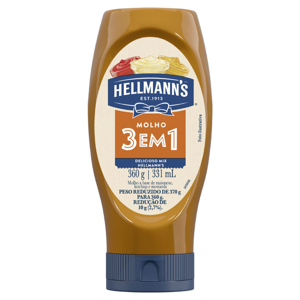 Molho 3 em 1 Hellmanns 360g