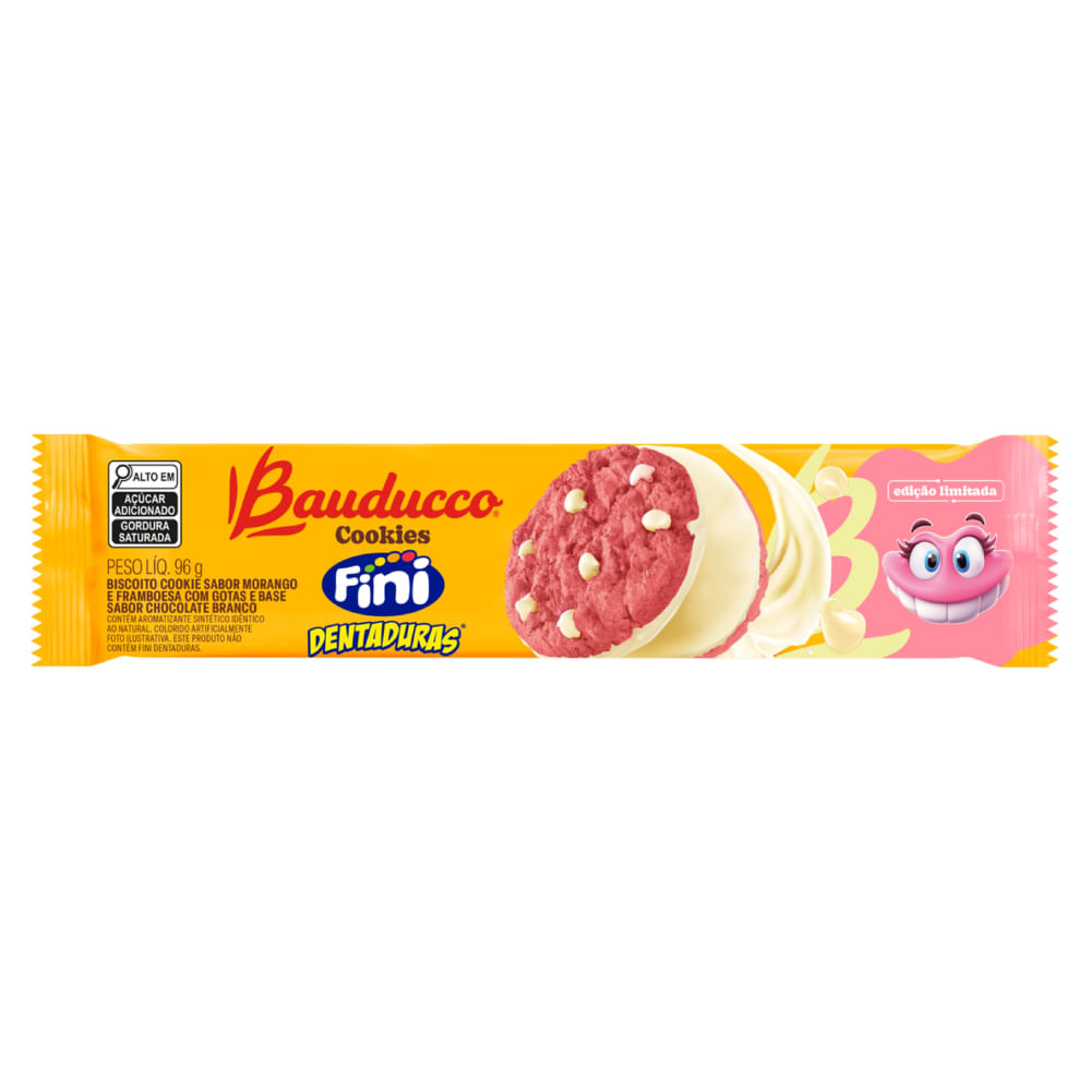 Cookie Fini Dentaduras Bauducco 96g