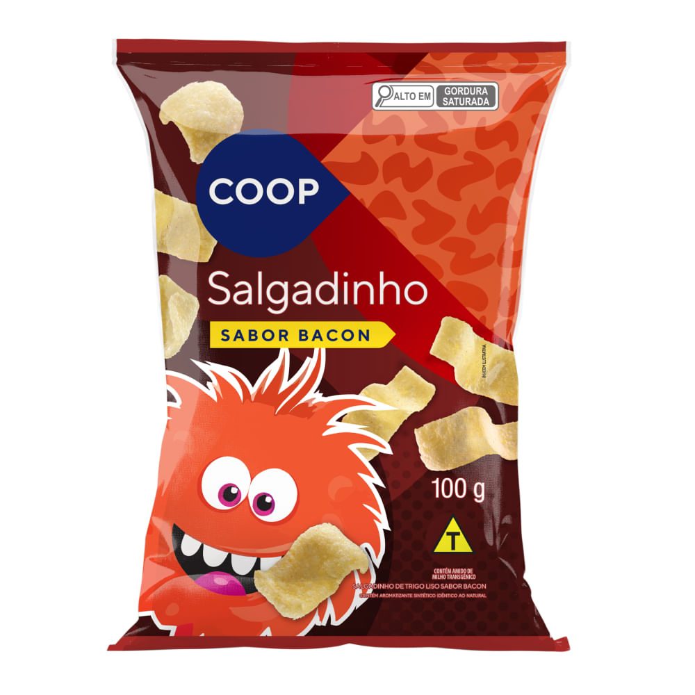 Salgadinho Bacon Liso Coop 100g