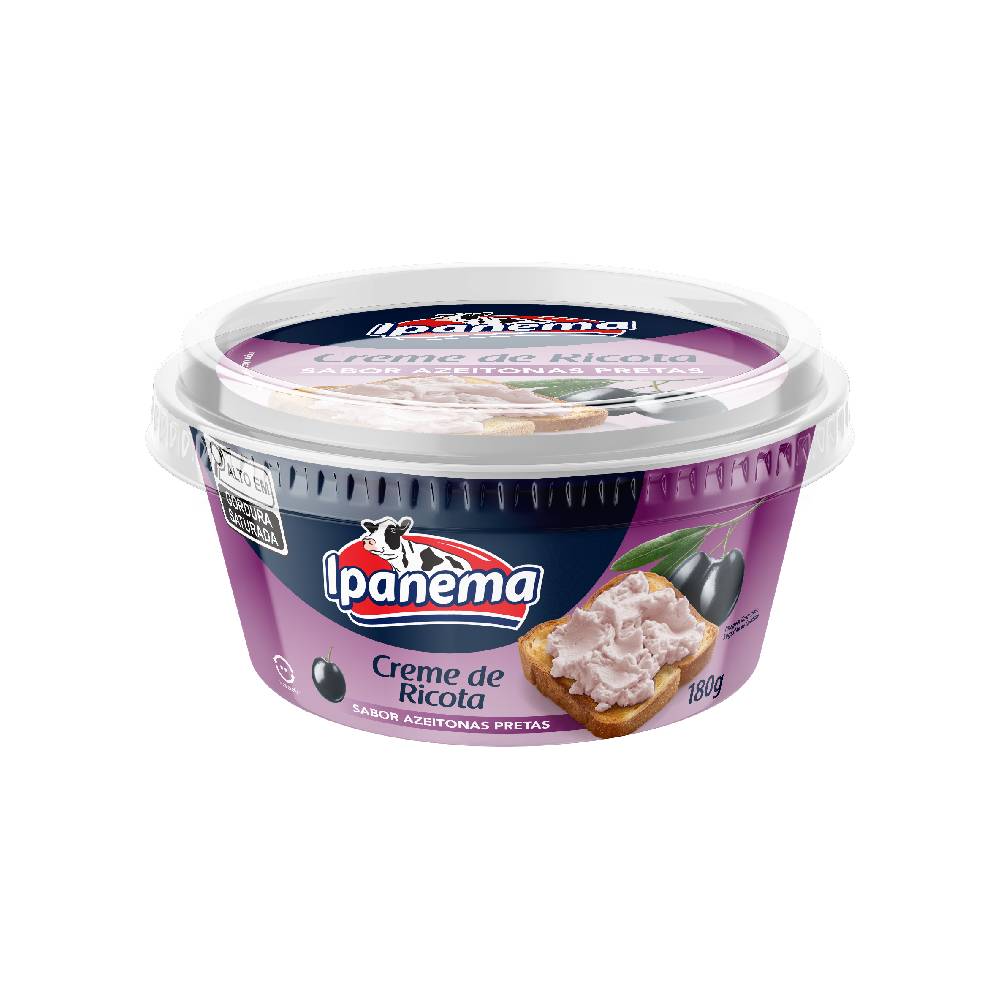 Creme De Ricota Sabor Azeitona Preta Ipanema 180G