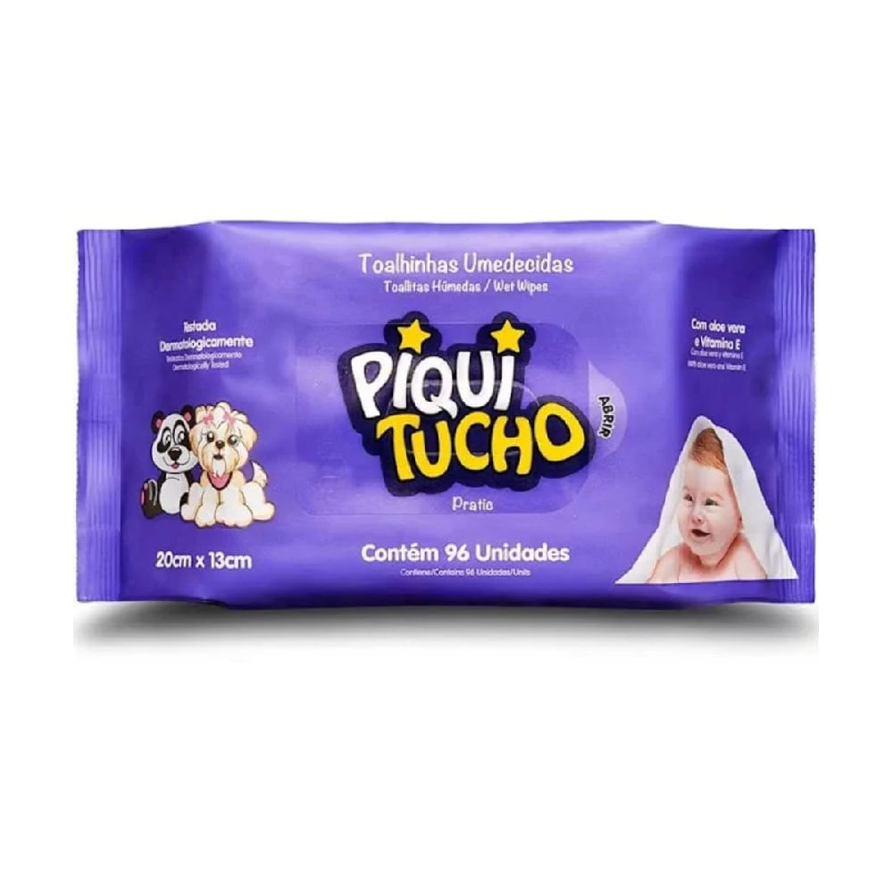 Toalhinhas Umedecidas Pratic Piquitucho Com 96 Unidades