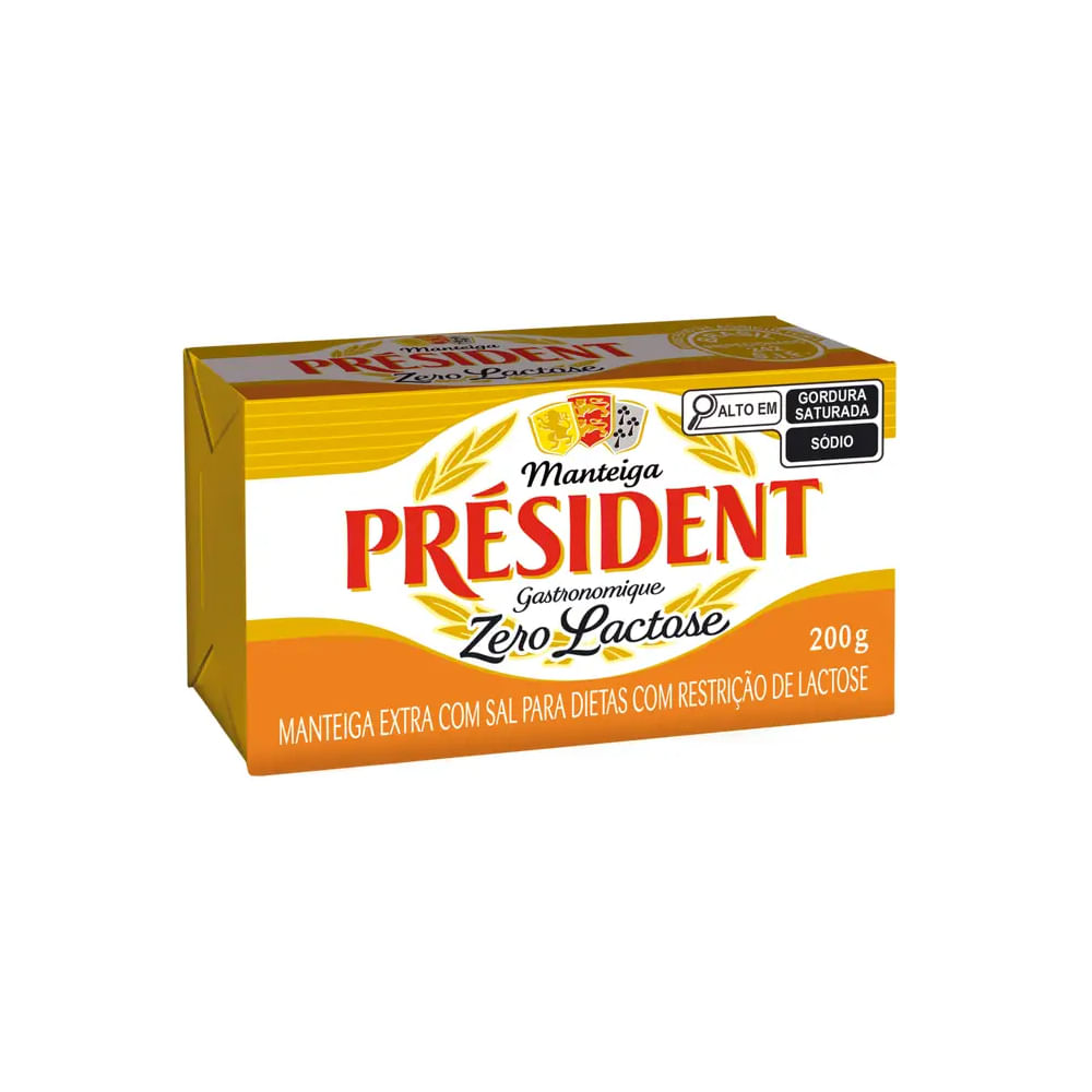 Manteiga Com Sal Zero Lactose President 200G