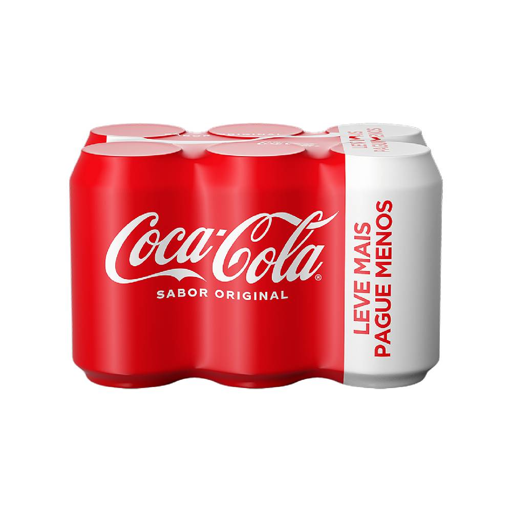 Pack Refrigerante Coca-Cola Original 350ml 6 Latas