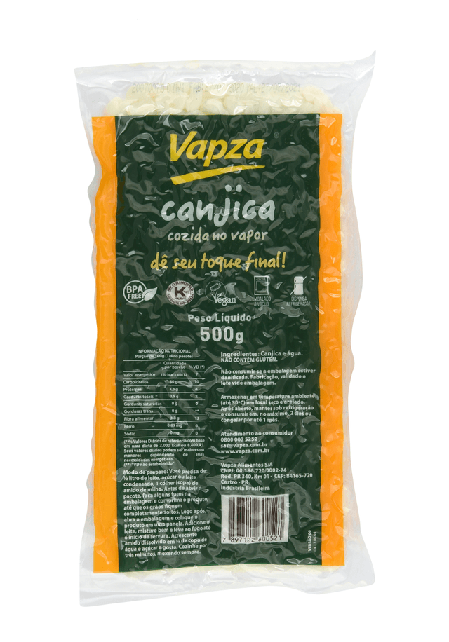 Canjica Vapza Cozida no Vapor 500g