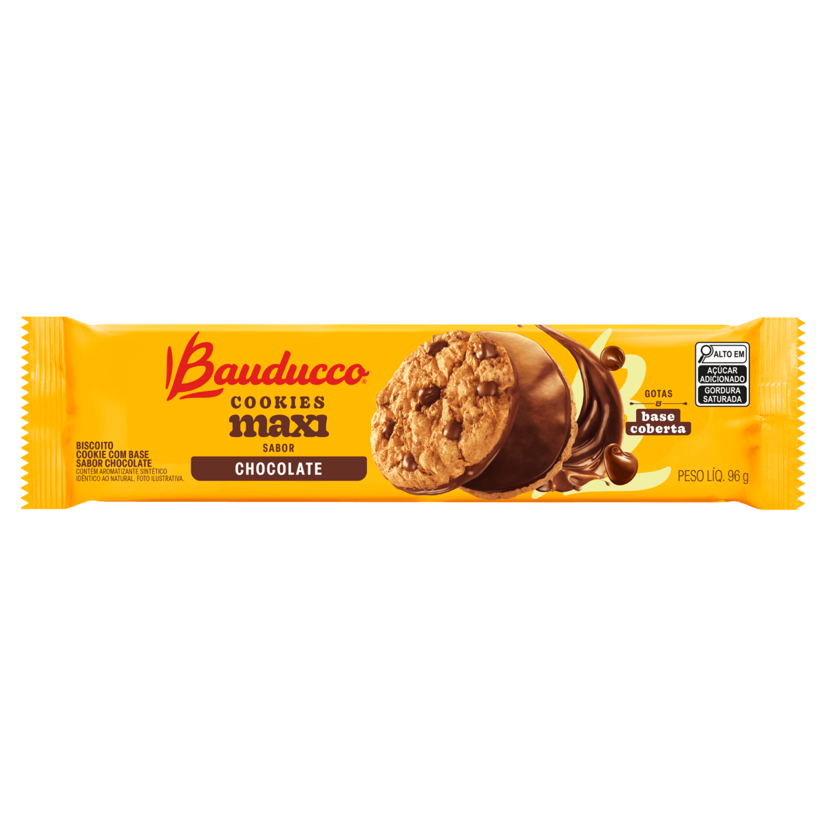 Cookies Bauducco Maxi Baunilha com Gotas de Chocolate 96g