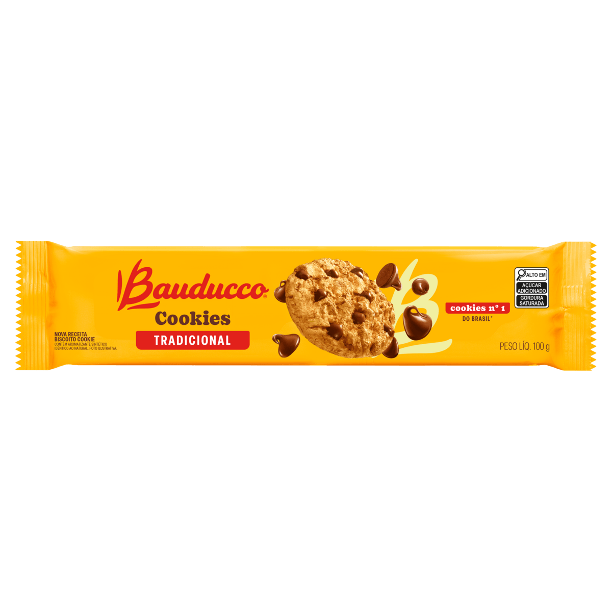 Cookies Bauducco Baunilha com Gotas de Chocolate 110g