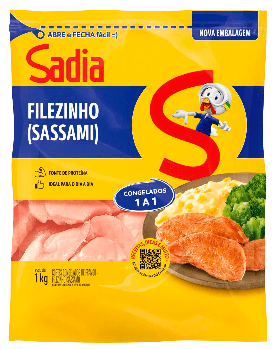 Filezinho Sassami de Frango Congelado Sadia 1kg