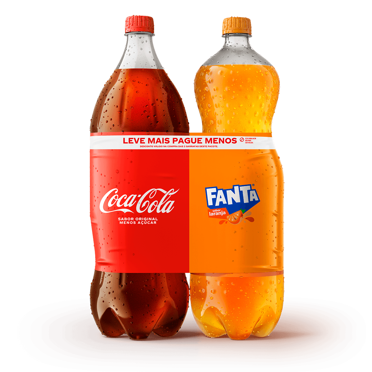 Kit Refrigerante Coca-Cola + Fanta Laranja 2L