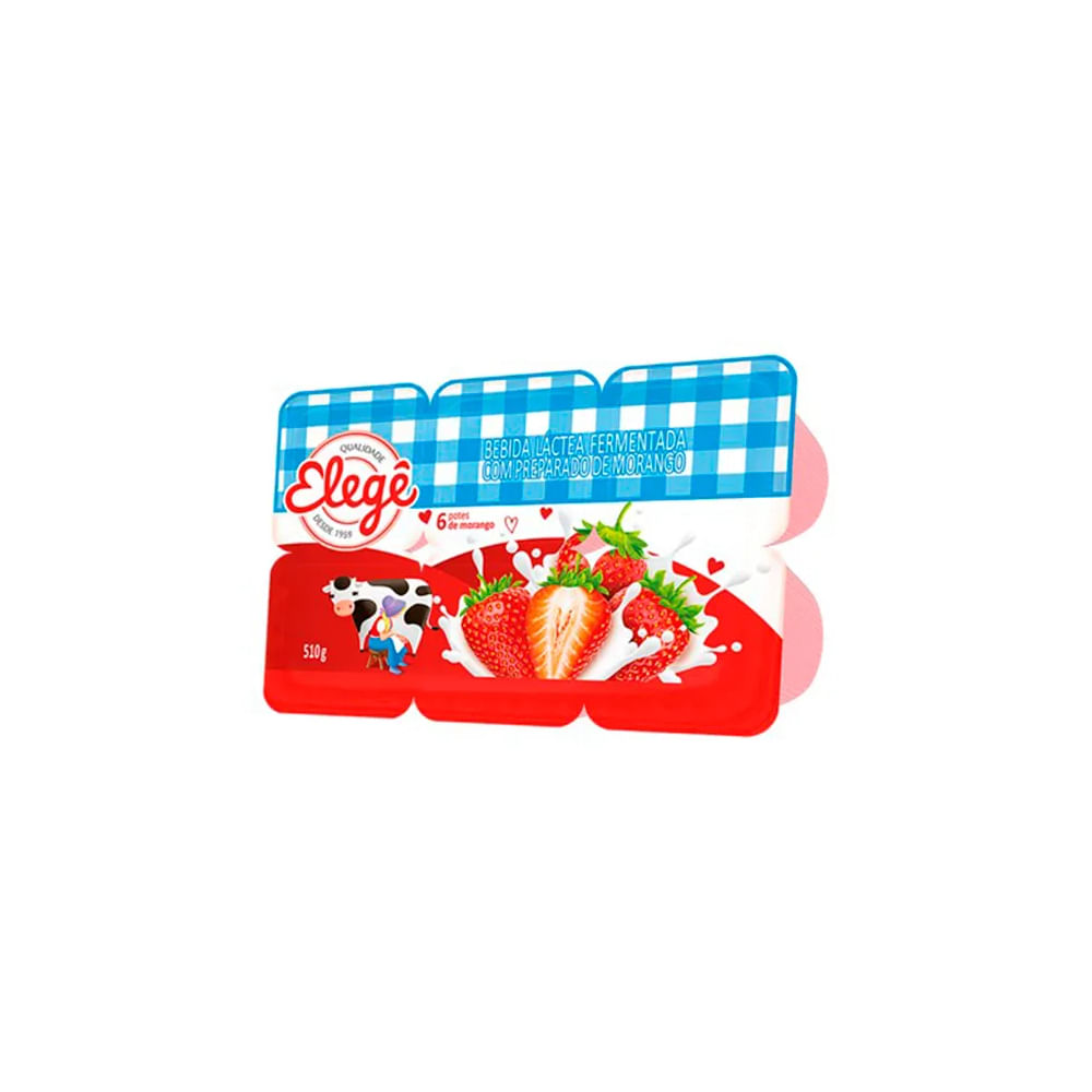 Bebida Láctea Morango Elegê 510g