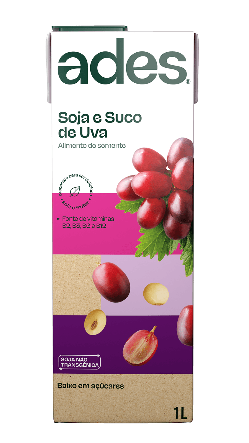 Bebida a Base de Soja Uva ADES 1 Litro